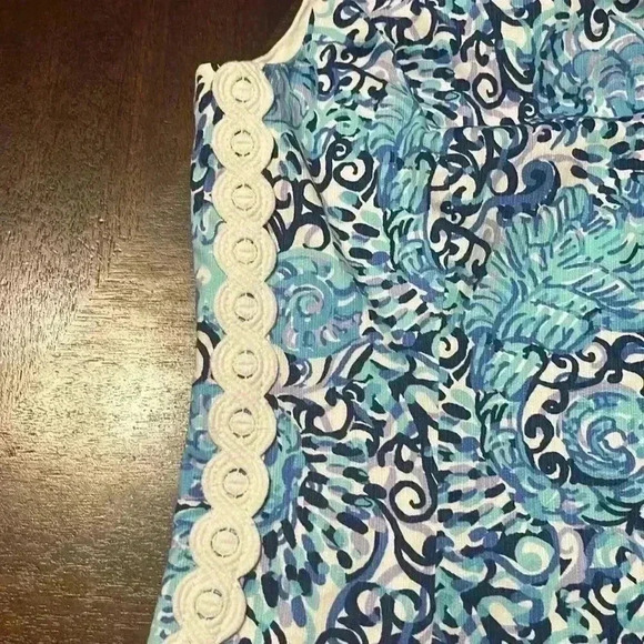 Lilly Pulitzer NWOT Mila Stretch Shift Dress Light Aqua Spritz Size 6 - Picture 12 of 13